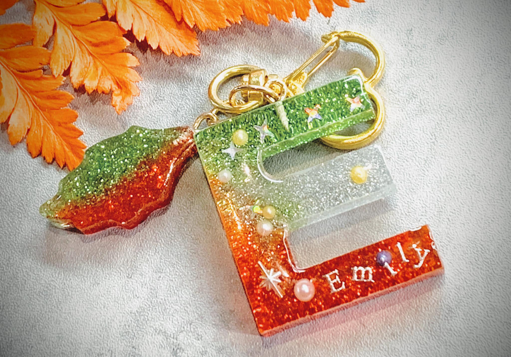 聖誕字母滴膠匙扣E
