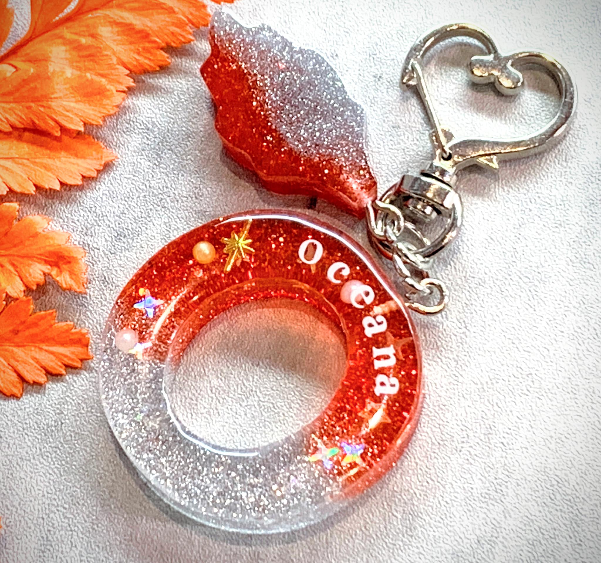 聖誕字母滴膠匙扣 - O