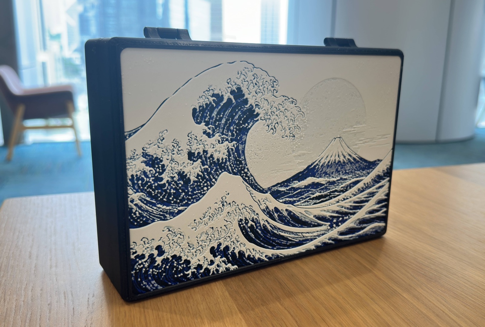《神奈川沖浪裏》浮雕收納盒（BOSS ART 手作成品相片）